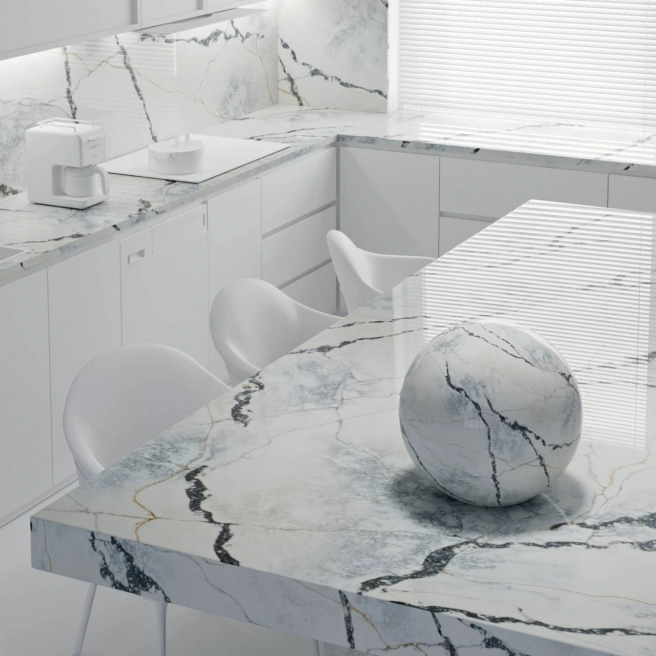 Calacatta Magic White — пример работы