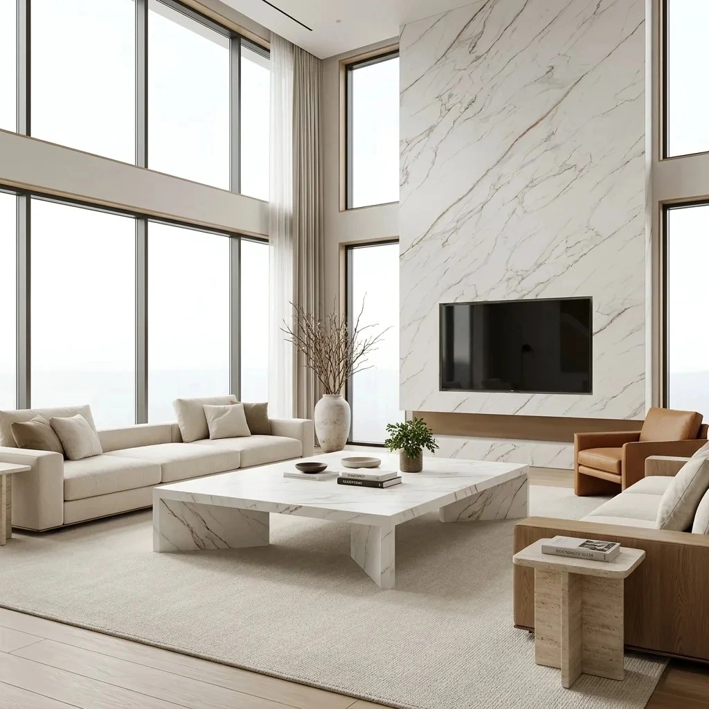 Calacatta Platino Bianco — пример работы